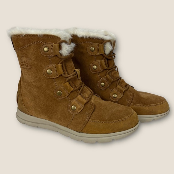 Sorel Womens Explorer Next Joan Insulated Waterproof Winter Boot Brown Suede 9 - Picture 1 of 13